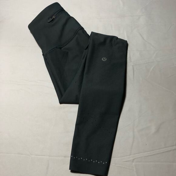 Lululemon womens 2 zoned in tight 27” blue charcoal leggings compression - Picture 14 of 15